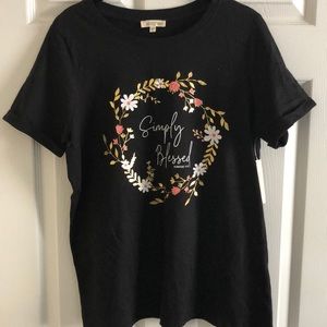 NWT Black Simply Blessed Shirt